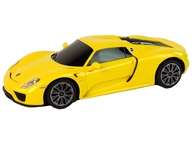 Samochód R/C Porsche 918 zdalnie sterowany żółty 1:24
