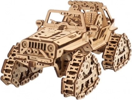 UGEARS gąsienicowy pojazd terenowy – mechaniczne puzzle 3D z drewna