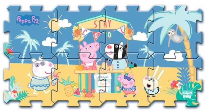 Piankowe puzzle Świnka Peppa 8 szt.