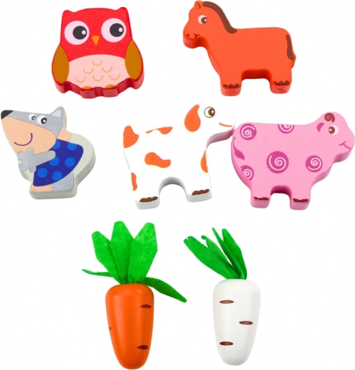 Kolorowe figurki zwierząt do nauki i opowieści