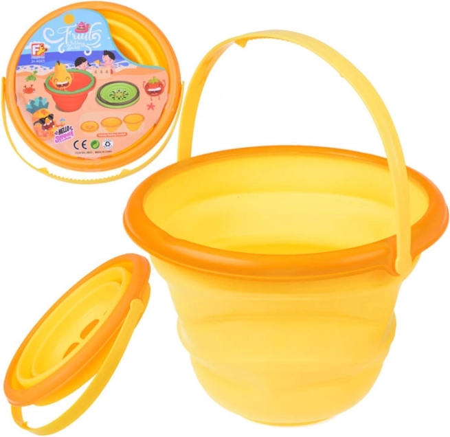 Składany owocowy silikonowy wiaderko – cytryna, 2,5 l