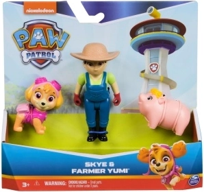 Zestaw figurek Psi Patrol: Skye i farmerka Yumi z prosiaczkiem