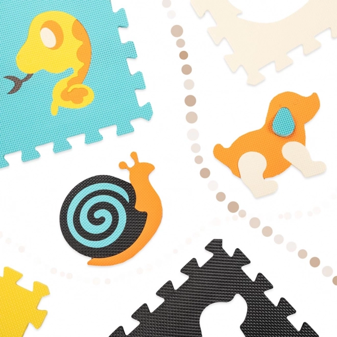 Kolorowe piankowe puzzle z zwierzątkami - 9 części