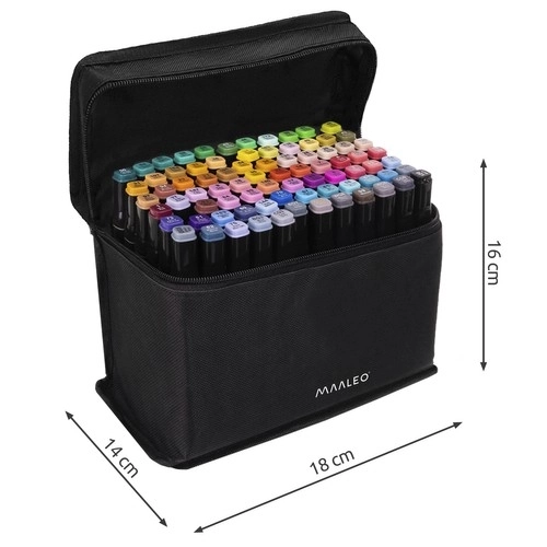 Dwustronne markery / pisaki - 80 szt. MAALEO 24103