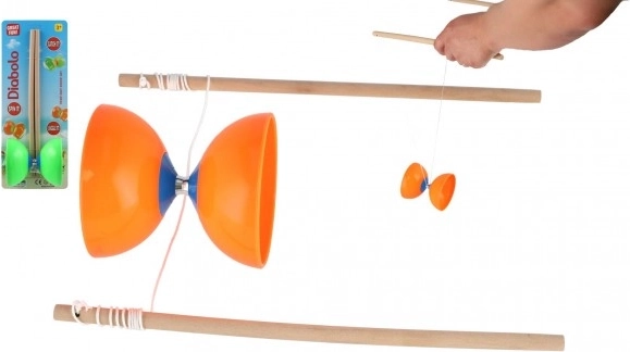 Duże diabolo zestaw plastik drewniany w różnych kolorach