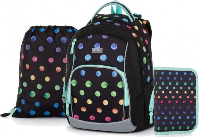 OXYBAG Zestaw szkolny 3 sztuki OXY GO Kropki