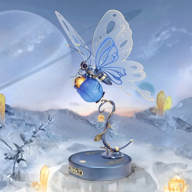 RoboTime 3D mechaniczna układanka Niebieski motyl