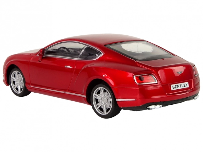 Czerwony model Bentley 1:24 z napędem ciernym