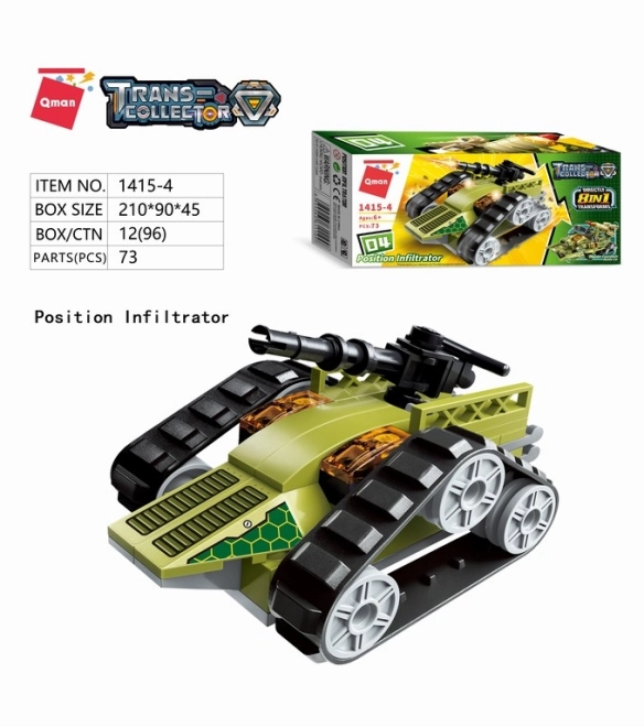 Qman Thunder Expedition Battle Car 1415 zestaw 8w1