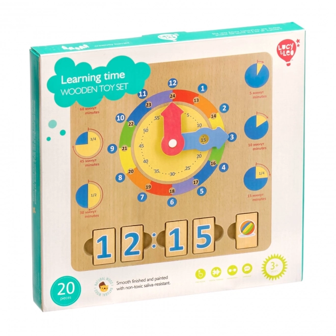 Lucy & Leo Uczymy się godzin - drewniana edukacyjna plansza