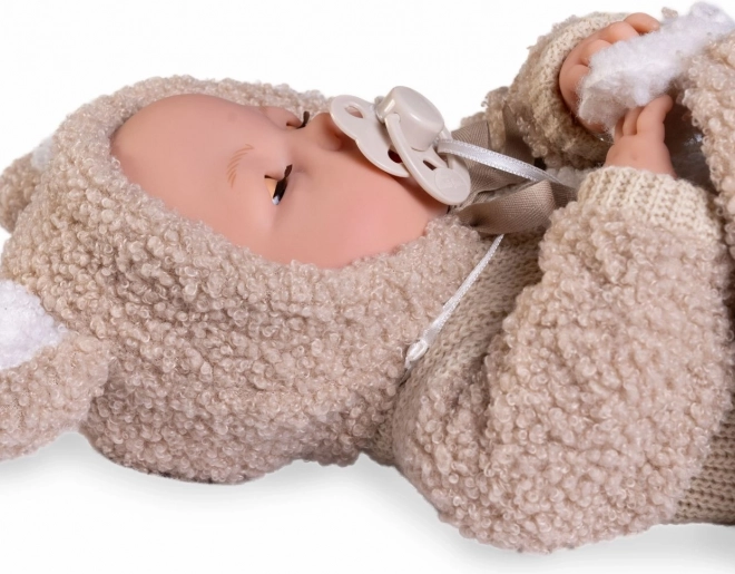 Mrugające niemowlę z dźwiękami i miękkim ciałem 37 cm