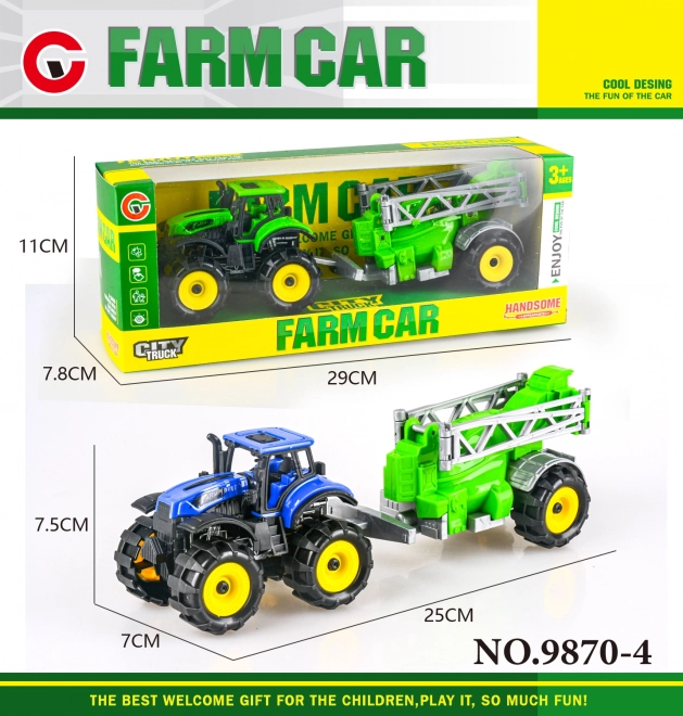 Traktor na napęd cierny z opryskiwaczem 25 cm