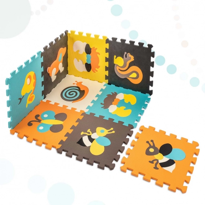 Kolorowe piankowe puzzle z zwierzątkami - 9 części