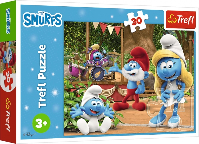 TREFL Puzzle Smerfy i Smerfetka 30 elementów