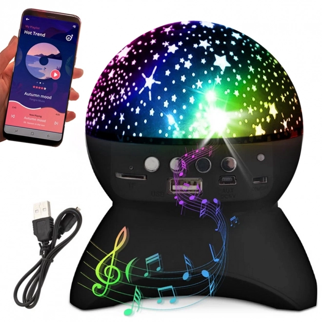 Projektor gwiezdnego nieba z LED i głośnikiem Bluetooth