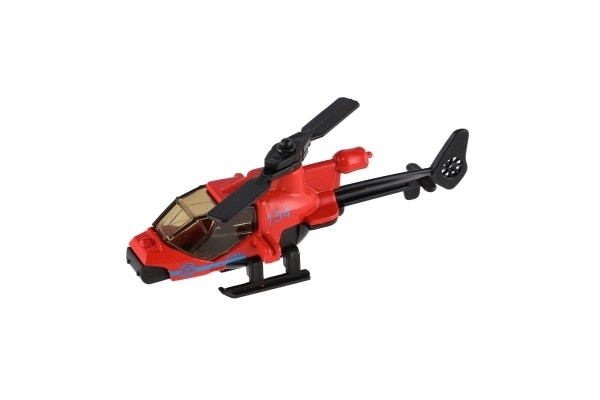 Metalowy i plastikowy helikopter dla dzieci 10 cm