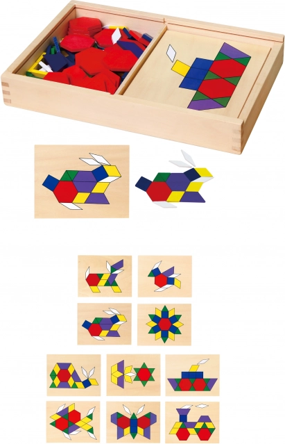 VIGA drewniana mozaika geometryczna, 148 elementów