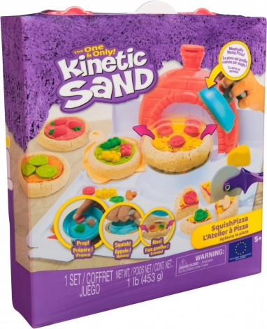 kinetic sand zestaw do pizzy squishpizza – kreatywny zestaw z piecem i narzędziami