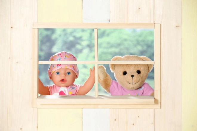 Miś BABY born, różowe ubranko