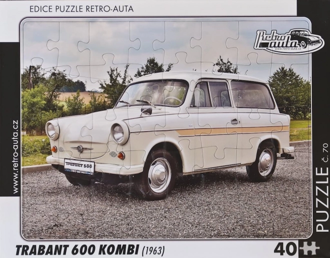 RETRO-AUTA Puzzle nr 70 Trabant 600 Kombi (1963) 40 elementów