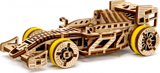 Drewniane Miasto 3D puzzle Wyścigowy Samochód Bolid 108 części
