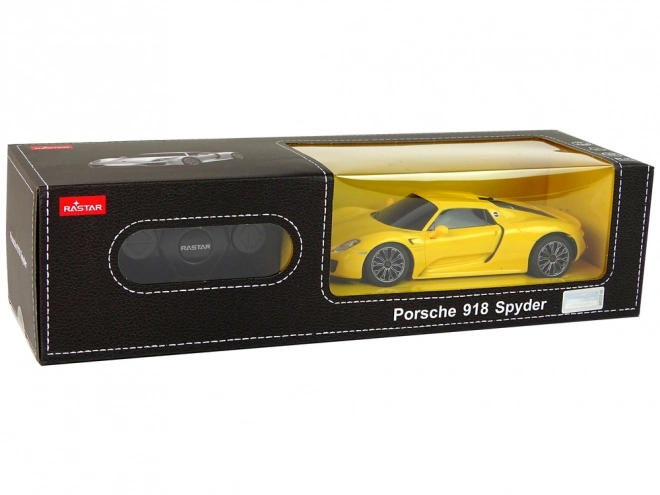 Samochód R/C Porsche 918 zdalnie sterowany żółty 1:24