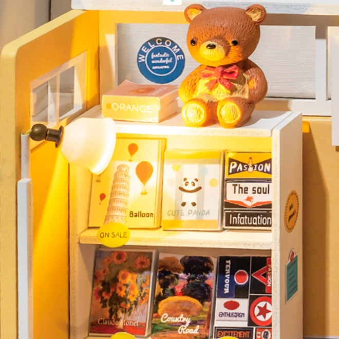 Księgarnia - Miniaturowy domek dla lalek do samodzielnego montażu