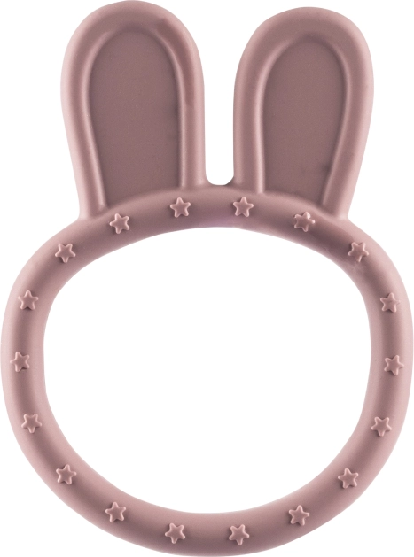 Silikonowy gryzak Rabbit, Old Pink