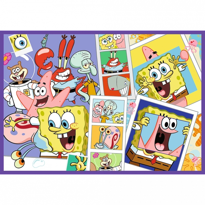 Puzzle 4x250 Zwariowany świat Sponge Boba