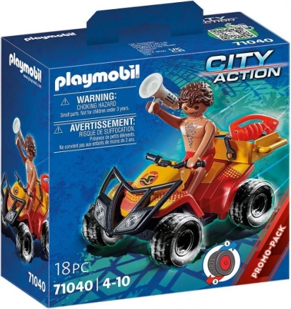 Playmobil City Action – quad ratowniczy z figurką i silnikiem typu pull-back