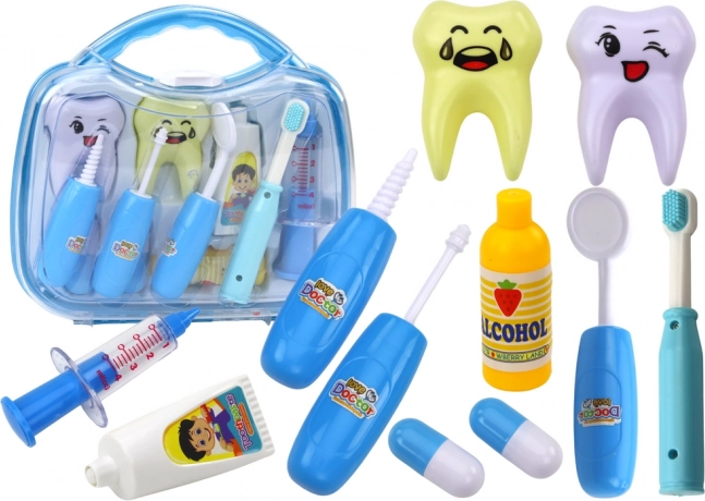 Zestaw narzędzi małego dentysty w walizce