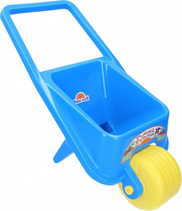 Dziecięca plastikowa taczka 46 cm – niebieska