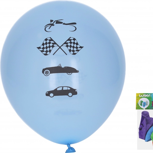 Balony do nadmuchiwania 30 cm Auta – zestaw 5 szt.