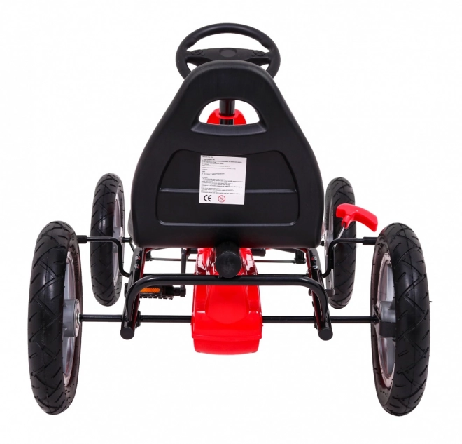 STAR gokart na pedały dla dzieci 3+ Czerwony + regulowane siedzenie + pompowane koła