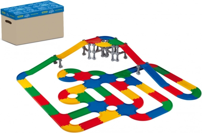 Mosty i drogi 3D plastikowy zestaw konstrukcyjny w pudełku 58 × 39 cm