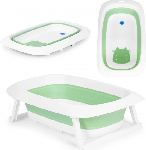 Składana wanienka dziecięca z odpływem 81 cm ECOTOYS – Zielona