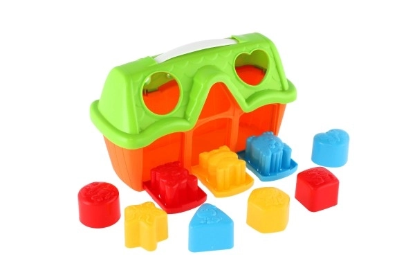 Sortownica stodoła z kształtami 10 sztuk plastik 25x17x11cm 12m+