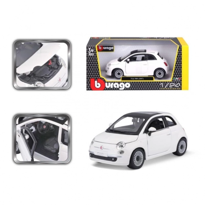 Bburago 1:24 Fiat 500 (2007) Biały