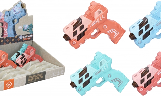 Pistolet dla dzieci z efektami świetlnymi i dźwiękowymi oraz projekcją (12 cm)