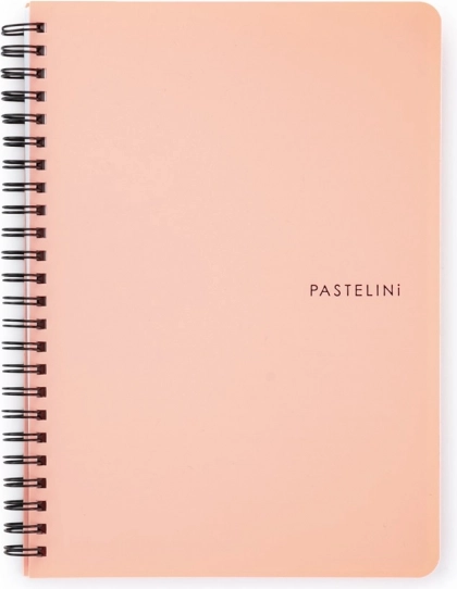 Brulion w kółka A5 Pastelini morelowy