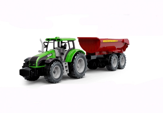 Traktor z przyczepą na napęd bezwładnościowy
