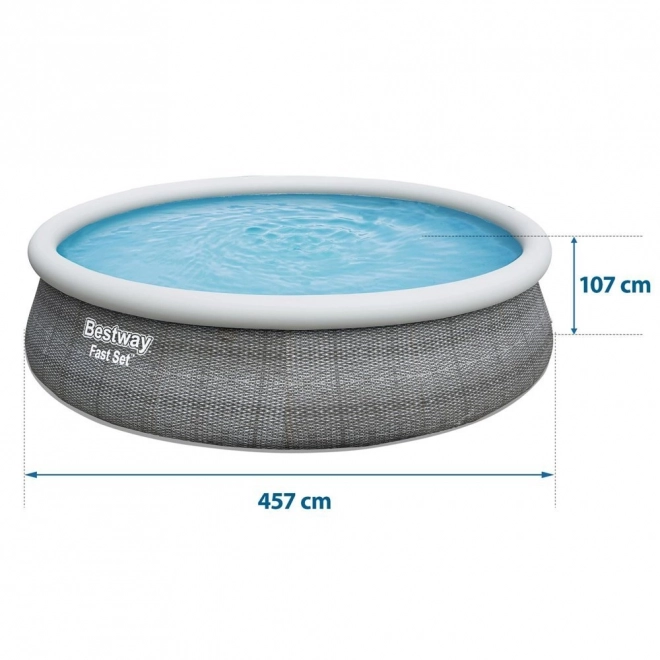 Basen dmuchany Bestway Fast Set 457 x 107 cm