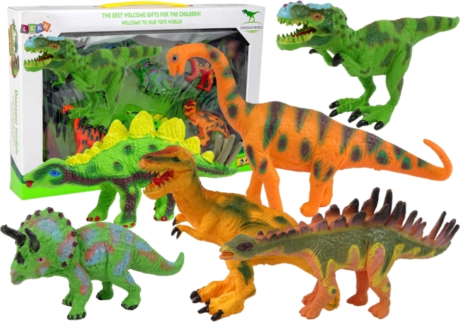 Zestaw Figurek Dinozaurów 6 Sztuk Akcesoria