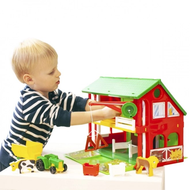 Domek Farma stajnia 40x35cm w pudełku 59x40x15cm Wader