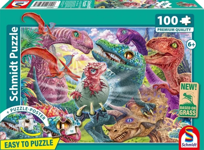 Puzzle mały dinozaur 100 części