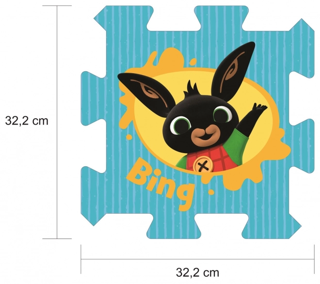 Piankowe puzzle Bing Bunny 32x32x1,5 cm 8 szt. w folii