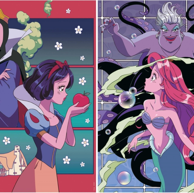 Educa Puzzle Disney Złoczyńcy i Księżniczki 2x500 elementów