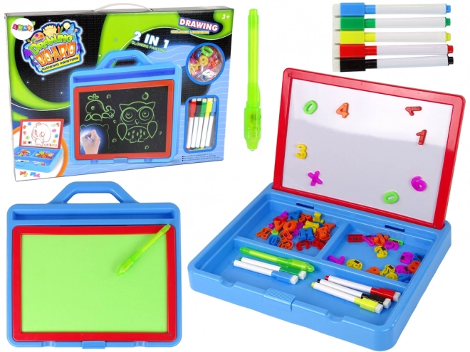 Magnetyczna tablica do rysowania Glowing Paint 2w1