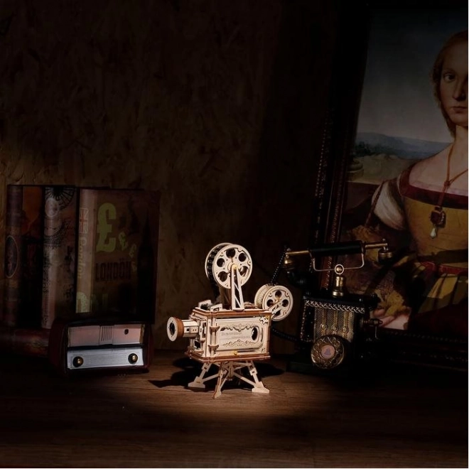 RoboTime 3D drewniane mechaniczne puzzle Filmowy projektor
