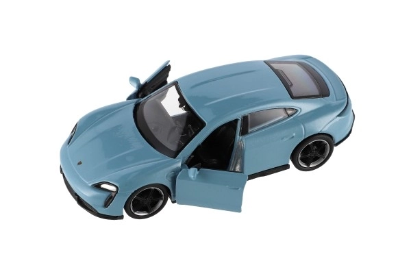 Auto Welly Porsche Taycan Turbo S metalowy/plastikowy 12cm 4 kolory na wyciąganym napędzie 12szt w pudełku